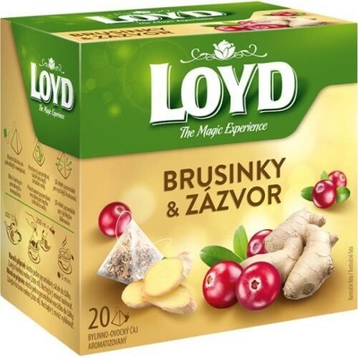 Loyd Tea pyramída brusnice zázvor 40 g