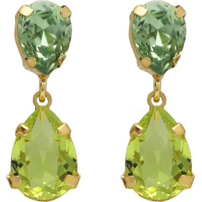 Victoria Cruz visací náušnice se zelenými krystaly Glory A4905-14DT