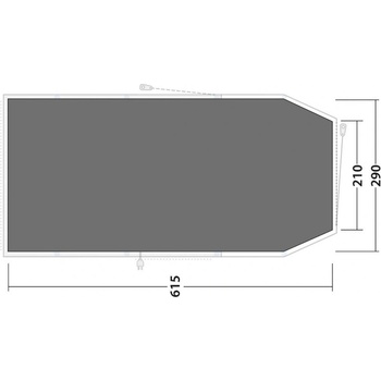Outwell Footprint w. integrated toggle up front Parkdale 4PA