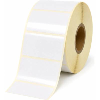 Papierová Etiketa 68 mm x 45 mm, Pololesklý papier, Biela, Dutinka 40 mm, 3000 ks/kotúč, Permanentné lepidlo