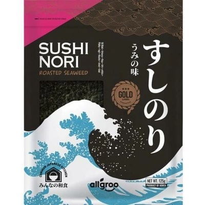 Allgroo Sushi Nori zlaté mořské řasy 25 g