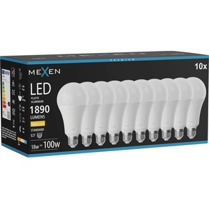 Mexen Nova 10x LED Крушка E27, A70, 18W, Топла - 3000K, 1890 lm - L100-E27-1830-01x10 (L100-E27-1830-01x10)