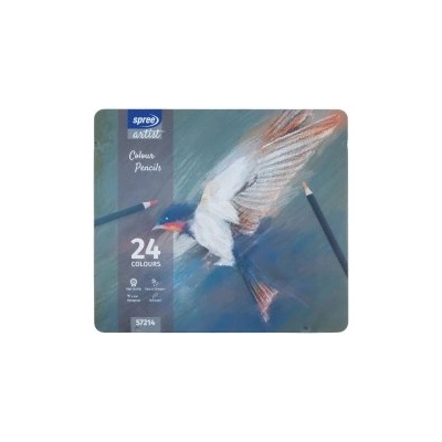 Spree Art Цветни моливи в метална кутия Artist 24 цвята