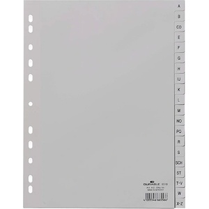 DURABLE Регистър durable пластмаса с печат a/4 a-z 20 броя сив 651010 (651010)