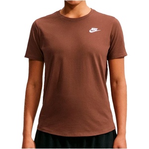 Nike Дамска тениска Nike Women's Sportswear Club Essential Sport shirt - Cacao Wow - размер XL (916-3166-1015)