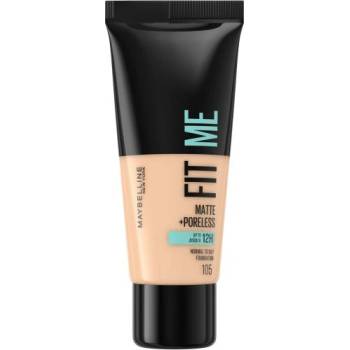 Maybelline Fit Me! Matte + Poreless уеднаквяващ фон дьо тен с матиращ ефект 30 ml нюанс 105 Natural Ivory