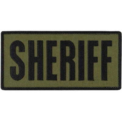 CONDOR OUTDOOR nášivka SHERIFF 15,2 x 7,6 cm ČIERNA