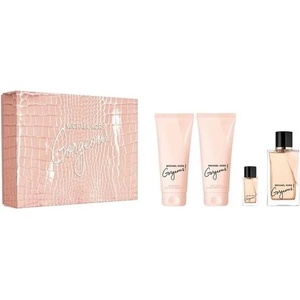 Michael Kors Gorgeous Подаръчен комплект за жени Размер EDP 100 ml + EDP 5 ml + 100 ml душ гел + 100 ml лосион за тяло