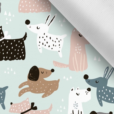 Takoy Letný pružný softshell pets bodkované psy