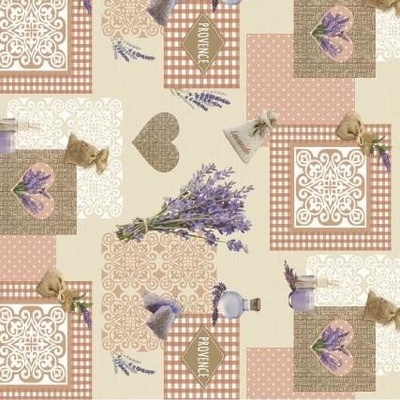 Ubrus PVC 3581358, metráž, 20 m x 140 cm, Provence s levandulí, IMPOL TRADE
