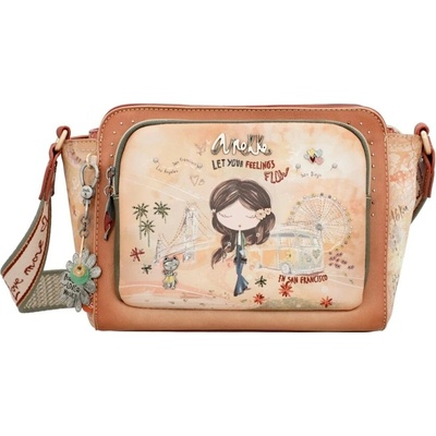 Anekke elegantná crossbody kabelka Peace&Love Camel