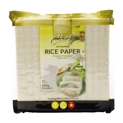 Golden Turtle Chef Rýžový papír čtvercový 0,5 kg