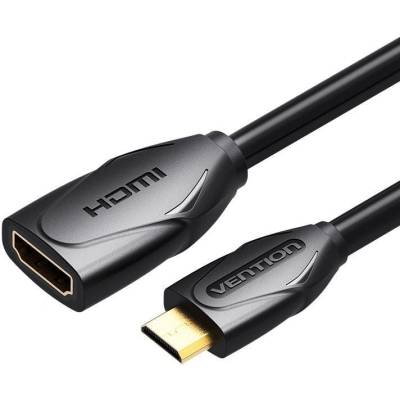 Vention Mini HDMI удължителен кабел, VENTION, 4K@60Hz, Mini HDMI мъжки към HDMI женски, 1м (ABAAF)