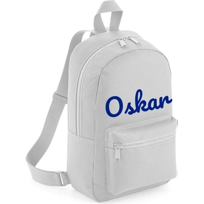 BagBase ruksak s menom Pastel - sivý