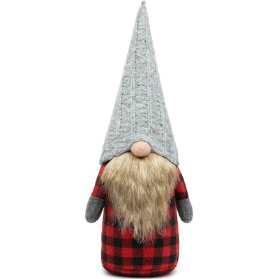 Tutumi Vánoční skřítek šedá/červená 30 cm YX055