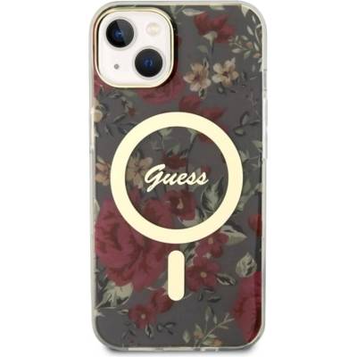 GUESS Калъф GUESS, Flowers IML MagSafe Compatible за iPhone 14, GUHMP14SHCFWSA, Цветя (GUHMP14SHCFWSA)