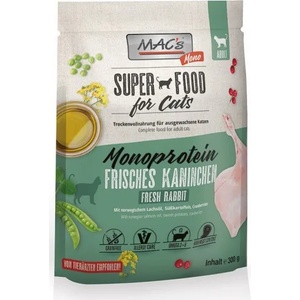 MAC's Mac’s Cat Adult Monoprotein GRAIN FREE, висококачествена храна за капризни и чувствителни котки, БЕЗ ЗЪРНО, със заек и грах, 0, 300 кг - Германия - 80544