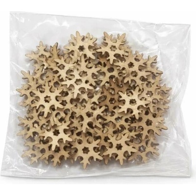 DECOLED Malé drevené ozdoby 2 cm, balenie 50 ks