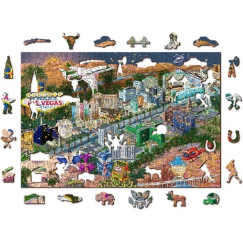 Image 1 of Wooden City - Puzzle Welcome to Las Vegas 505 - 500 piese