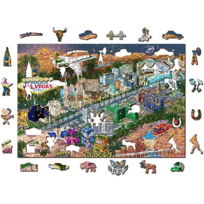 Wooden City - Puzzle Welcome to Las Vegas 505 - 500 piese