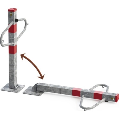Sklopný motýlek, mechanická parkovací zábrana stříbrná - zinek