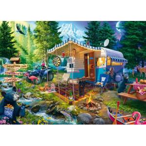 Schmidt Spiele - Puzzle Haynie: Caravaning in the Mountains - 1 000 piese