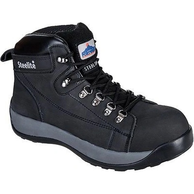 Portwest Steelite Mid Cut Nubuck SB HRO obuv čierna