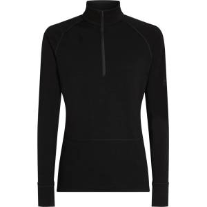 Icebreaker Мъжко мериносово термобельо Icebreaker Merino 200 Zoneknit L/S Half Zip Merino base layer - Black - размер XXL (015-2296-0216)