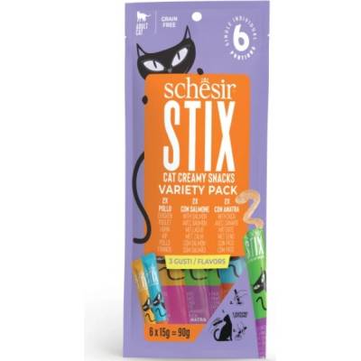 Schesir Cat Stix Liquid Snack pochúťka Variety 6x 15 g