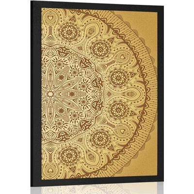 Plakát okrasná Mandala s krajkou - 40x60 black