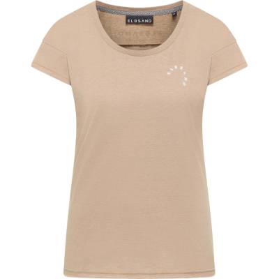 ELBSAND Дамска тениска ELBSAND Women's Rea T-shirt - Camel Melange (916-7032-0214)