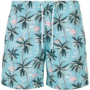 Urban Classics Бански гащета Urban classics Pattern swimming shorts - Blue (Tropical Bird)
