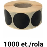 ZINTA Самозалепващи SGP етикети ZINTA, кръгли черни 30 mm, 1000 ет. / ролка (30X30X1000-SGP-R-BLACK)