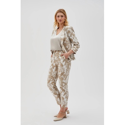 Moodo Бели дамски цветни панталони Moodo Moodo | Byal | ЖЕНИ | XS