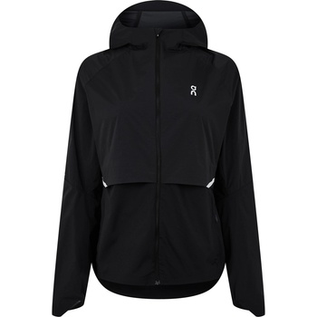 On Яке On Women's Core Water Resistant Hooded Long Sleeve Performance Running Jacket - Black
