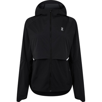 On Яке On Women's Core Water Resistant Hooded Long Sleeve Performance Running Jacket - Black