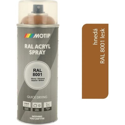 Motip Acryl 400 ml RAL 8001 lesk