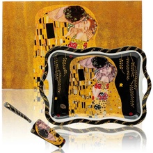 Home Elements Tortový tanier s náčiním 35 cm Klimt Bozk tmavý