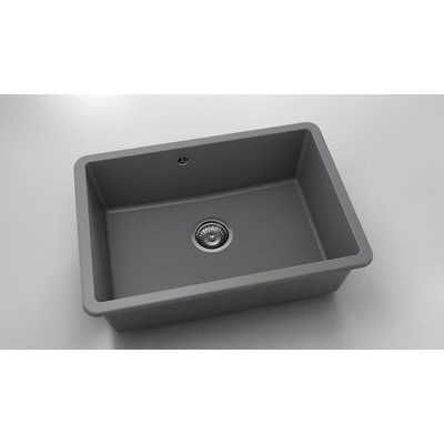 FAT Мивка за долно вграждане Vanguard 236, Fat Granite, 1007 Тъмносив, с включен сифон