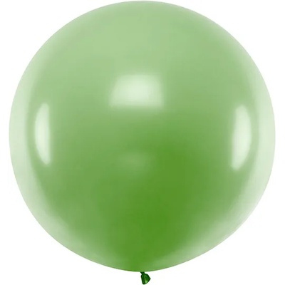 PartyDeco Кръгъл латексов джъмбо балон зелен 1 м
