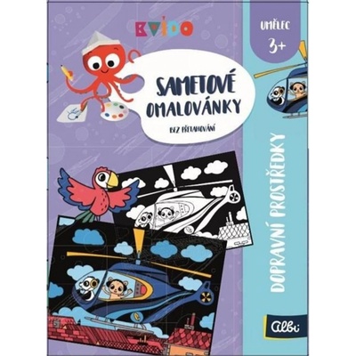 Albi Kvído Sametové omalovánky dopravní prostředky