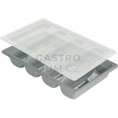 Gastronorm příborník šedý GN1/1- 4 sekce