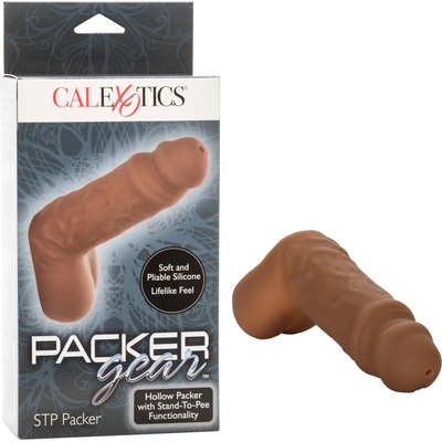 Пенис уголемител с отвор за уриниране - Stand To Pee Packer Brown (D-223916)
