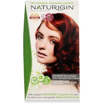 Naturigin Permanent Hair Colours Medium Blonde Deep Red 7.55 115 ml