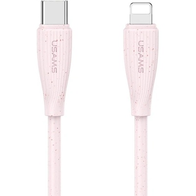 Usams US-SJ717 nabíjací a dátový USB-C na Lightning 1m růžový