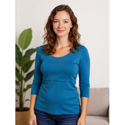 Jožánek kojicí tričko Kateřina 3/4 rukáv tmavý tyrkys