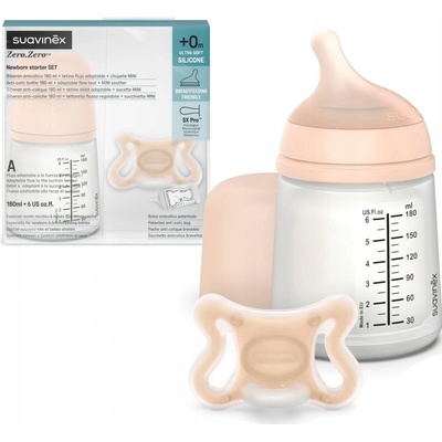 Suavinex antikoliková lahvička Zero AU bílá 180ml