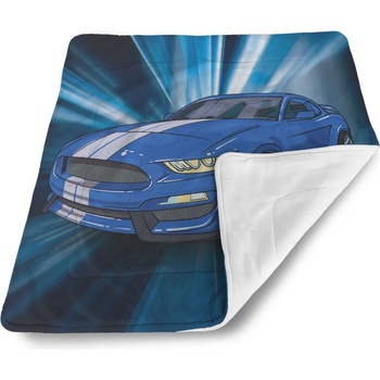 Sablio Detská deka pre bábätko Mustang Modré pozadí