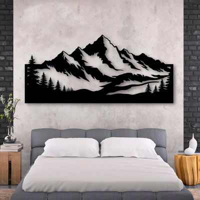 Decono Метална Декорация Планинска Гледка