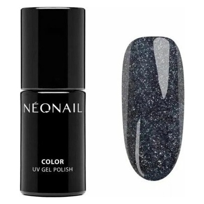 NeoNail Cheerful Nights černý UV gel lak se třpytkami 7,2 ml